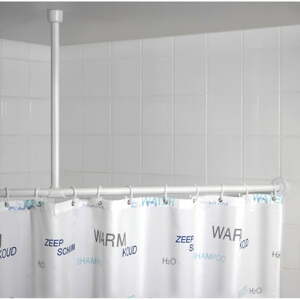 Biely držiak na strop pre sprchový záves 57 cm - Wenko