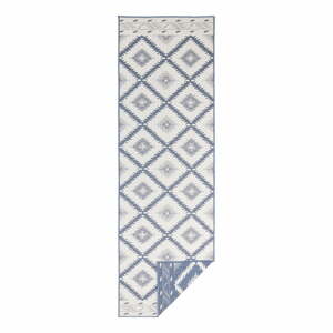 Modro-krémový vonkajší koberec NORTHRUGS Malibu, 350 x 80 cm