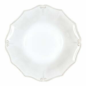 Biely kameninový tanier na polievku Casafina Vintage Port Barroco, ⌀ 24 cm