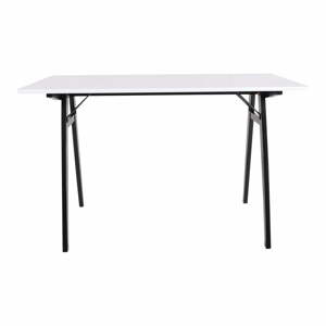 Biely stôl s čiernymi nohami House Nordic Vojens Desk, dĺžka 120 cm