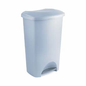 Sivý pedálový odpadkový kôš z recyklovaného plastu Addis Eco Range, 50 l