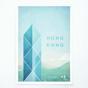 Plagát Travelposter Hong Kong, 30 x 40 cm