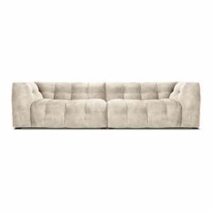 Béžová zamatová pohovka Windsor & Co Sofas Vesta, 280 cm