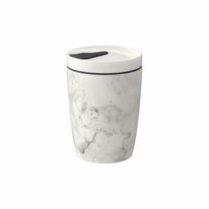 Sivo-biely porcelánový cestovný hrnček Villeroy & Boch Like To Go, 290 ml