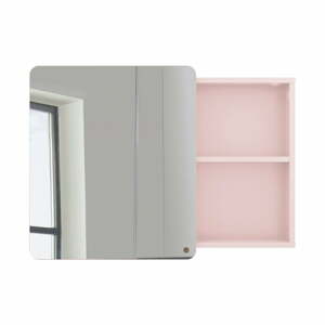 Ružová závesná/so zrkadlom kúpeľňová skrinka 80x58 cm Color Bath – Tom Tailor
