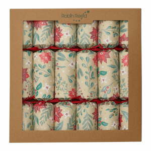 Vianočné crackery v súprave 6 ks Floral Nature - Robin Reed