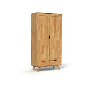 Šatníková skriňa z dubového dreva 90x180 cm Greg - The Beds
