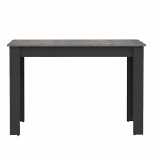 Čierny jedálenský stôl s doskou v dekore betónu 110x70 cm Nice - TemaHome