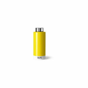Žltá cestovná nerezová fľaša 630 ml Yellow 012 – Pantone