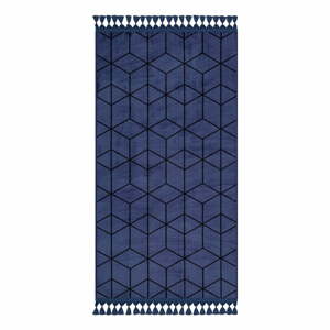 Modrý umývateľný koberec 120x80 cm - Vitaus