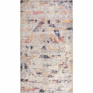 Bielo-béžový prateľný koberec 80x50 cm - Vitaus