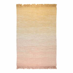 Oranžovo-ružový umývateľný koberec 100x150 cm Kirthy - Nattiot