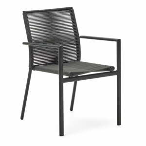 Tmavosivá kovová záhradná stolička Culip – Kave Home
