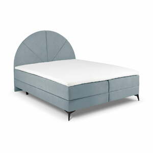 Svetlomodrá boxspring posteľ s úložným priestorom 180x200 cm Sunset – Cosmopolitan Design