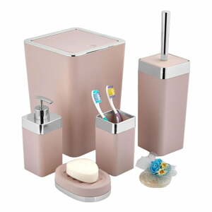 Ružová súprava doplnkov do kúpeľne - Oyo Concept
