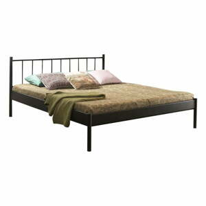 Čierna kovová dvojlôžková posteľ s roštom 140x200 cm Falez – Kalune Design