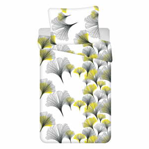 Čierno-biele 4-dielne bavlnené obliečky na jednolôžko 140x200 cm Ginola – Jerry Fabrics