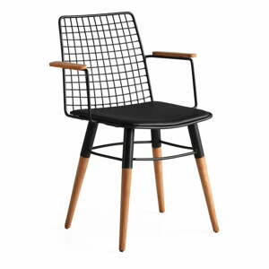 Čierne kovové jedálenské stoličky v súprave 2 ks Trend – Kalune Design