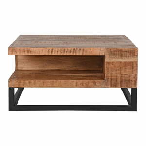 Konferenčný stolík z mangového dreva v prírodnej farbe 80x80 cm Cube - LABEL51