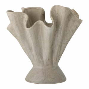 Béžová ručne vyrobená váza z kameniny Plier – Bloomingville