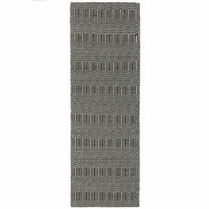 Čierny vlnený koberec behúň 66x200 cm Sloan – Asiatic Carpets