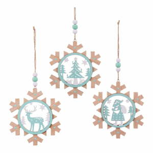 Závesné vianočné dekorácie v súprave 3 ks Snowflake – Casa Selección