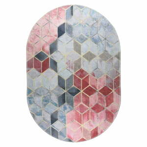 Ružovo-svetlosivý umývateľný koberec 160x230 cm – Vitaus