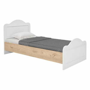 Jednolôžková posteľ v bielo-prírodnej farbe 90x190 cm Alessa – Kalune Design