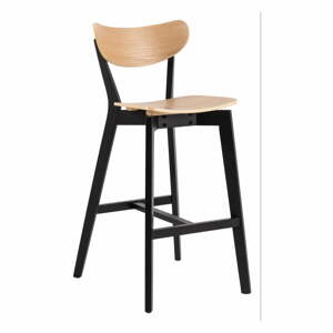 Barové stoličky v čierno-prírodnom farebnom prevedení z kaučukového dreva v súprave 2 ks 105 cm Roxby – Actona