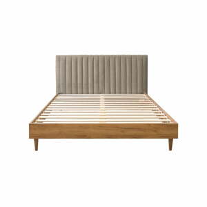 Béžová/prírodná dvojlôžková posteľ s roštom 180x200 cm Oceane – Bobochic Paris