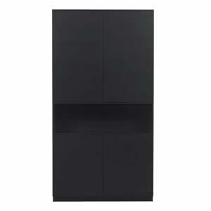 Čierna modulárna skrinka z borovicového dreva 110x210 cm Finca – WOOOD