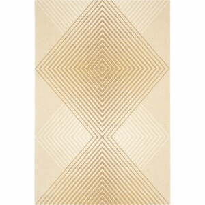 Béžový vlnený koberec 100x180 cm Chord – Agnella