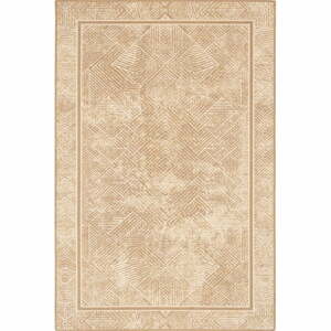 Béžový vlnený koberec 133x180 cm Jenny – Agnella