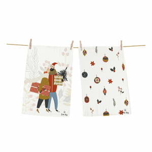 Vianočné bavlnené utierky v súprave 2 ks 50x70 cm Lets Go Decorate – Butter Kings