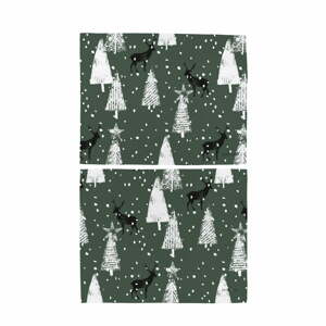 Vianočné látkové prestieranie 2 ks 35x45 cm Deer in the Forest – Butter Kings