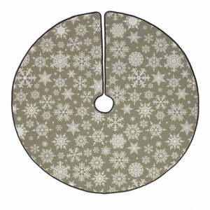 Béžový umývateľný okrúhly koberec pod stromček s vianočným motívom ø 130 cm – Butter Kings