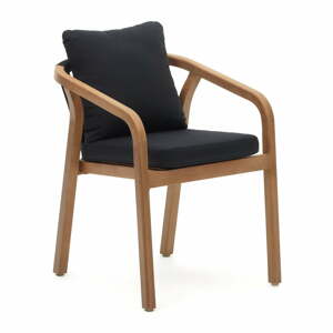 Jedálenská stolička v čierno–prírodnej farbe v súprave 4 ks Malaret – Kave Home