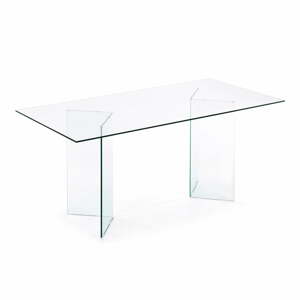 Jedálenský stôl so sklenenou doskou 90x200 cm Burano – Kave Home