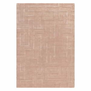 Svetloružový vlnený koberec 120x170 cm Maze – Asiatic Carpets