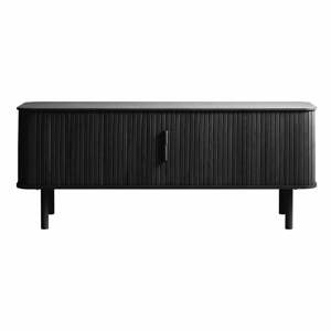 Čierny TV stolík v dekore duba 160x56 cm Cavo – Unique Furniture