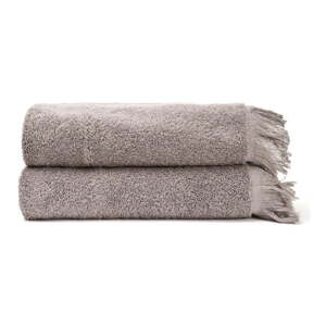 Sivé/hnedé bavlnené uteráky v súprave 2 ks 50x90 cm – Bonami Selection