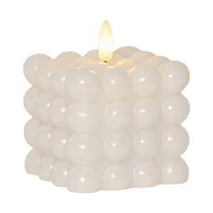 Biela vosková LED sviečka Star Trading Flamme Dot, výška 9,5 cm