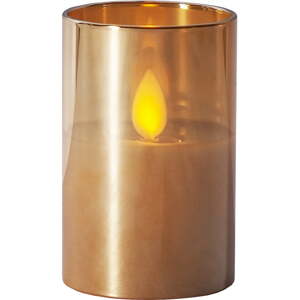 Oranžová LED vosková sviečka v skle Star Trading M-Twinkle, výška 7,5 cm