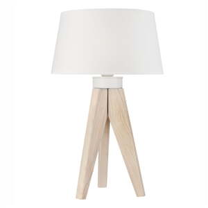 Biela/v prírodnej farbe stolová lampa - LAMKUR