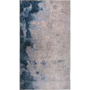 Modro-krémový prateľný koberec 80x50 cm - Vitaus