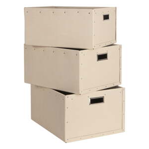 Kartónové úložné boxy s vekom v súprave 3 ks Ture – Bigso Box of Sweden