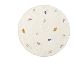 Krémovobiely vlnený detský koberec ø 120 cm Yanil – Kave Home