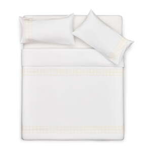 Biele predĺžené obliečky na dvojlôžko z bavlneného perkálu 220x240 cm Teia – Kave Home