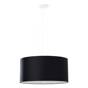 Čierne závesné svietidlo s textilným tienidlom ø 50 cm Volta – Nice Lamps