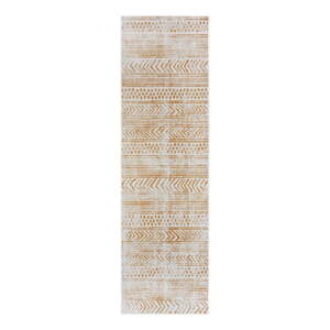 Okrovožltý/biely vonkajší koberec 80x250 cm Biri – NORTHRUGS